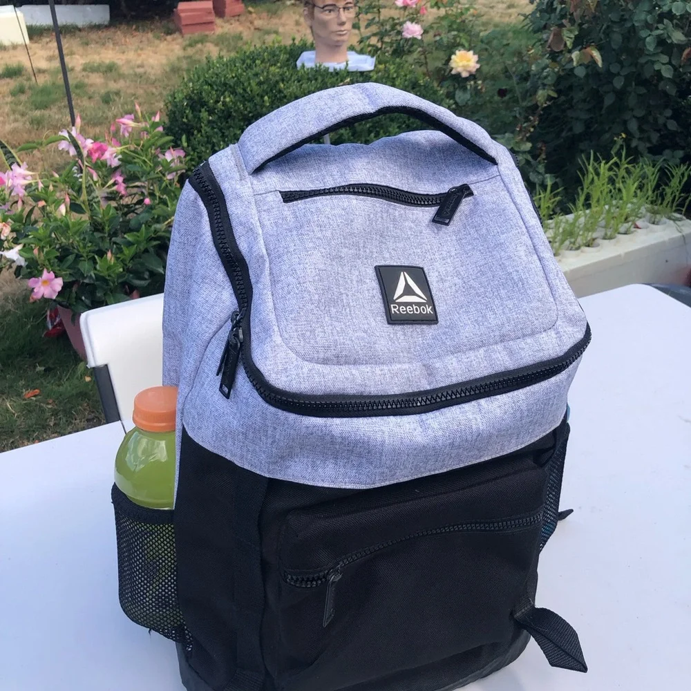 Reebok Bobbie Top Loader Two-Tone Grey and Black Daypack Backpack